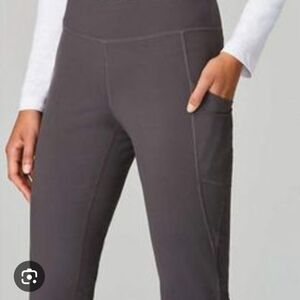 JJill Gray High-Waisted Stretch Pants